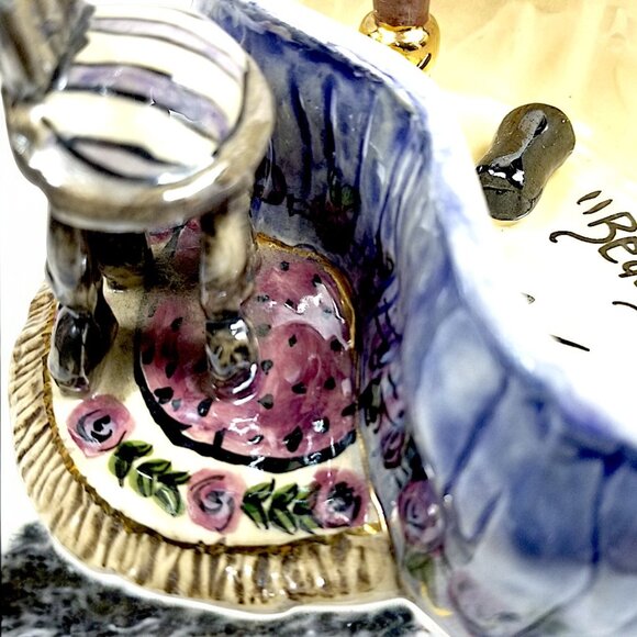 Blue Sky Clay Works Vanity Tray Dish Heather Goldminc "BEAUTY SHINES FROM WITH" - Picture 10 of 14